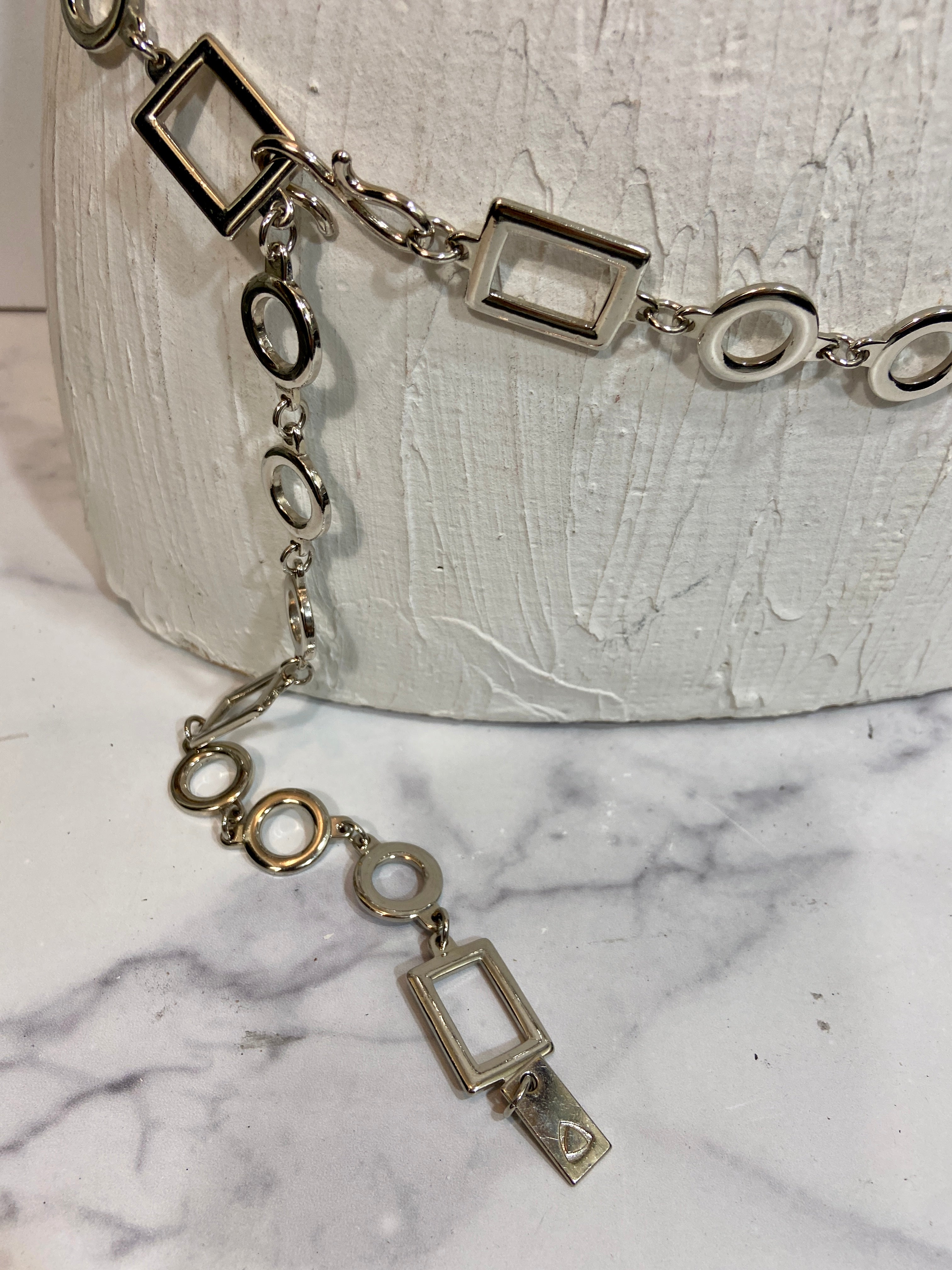 Silver metal chain