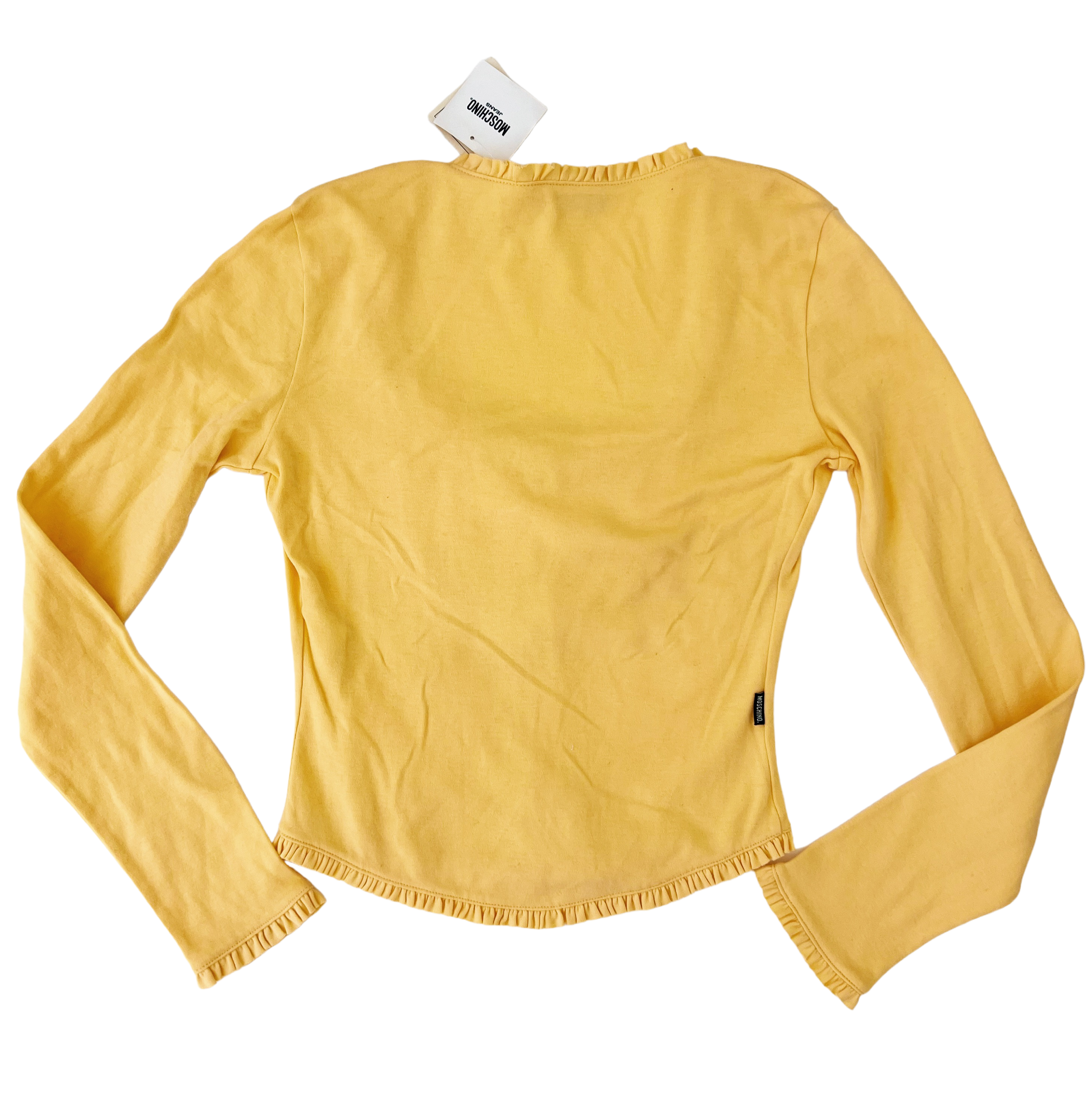 Moschino Yellow Ruffle Top (M)