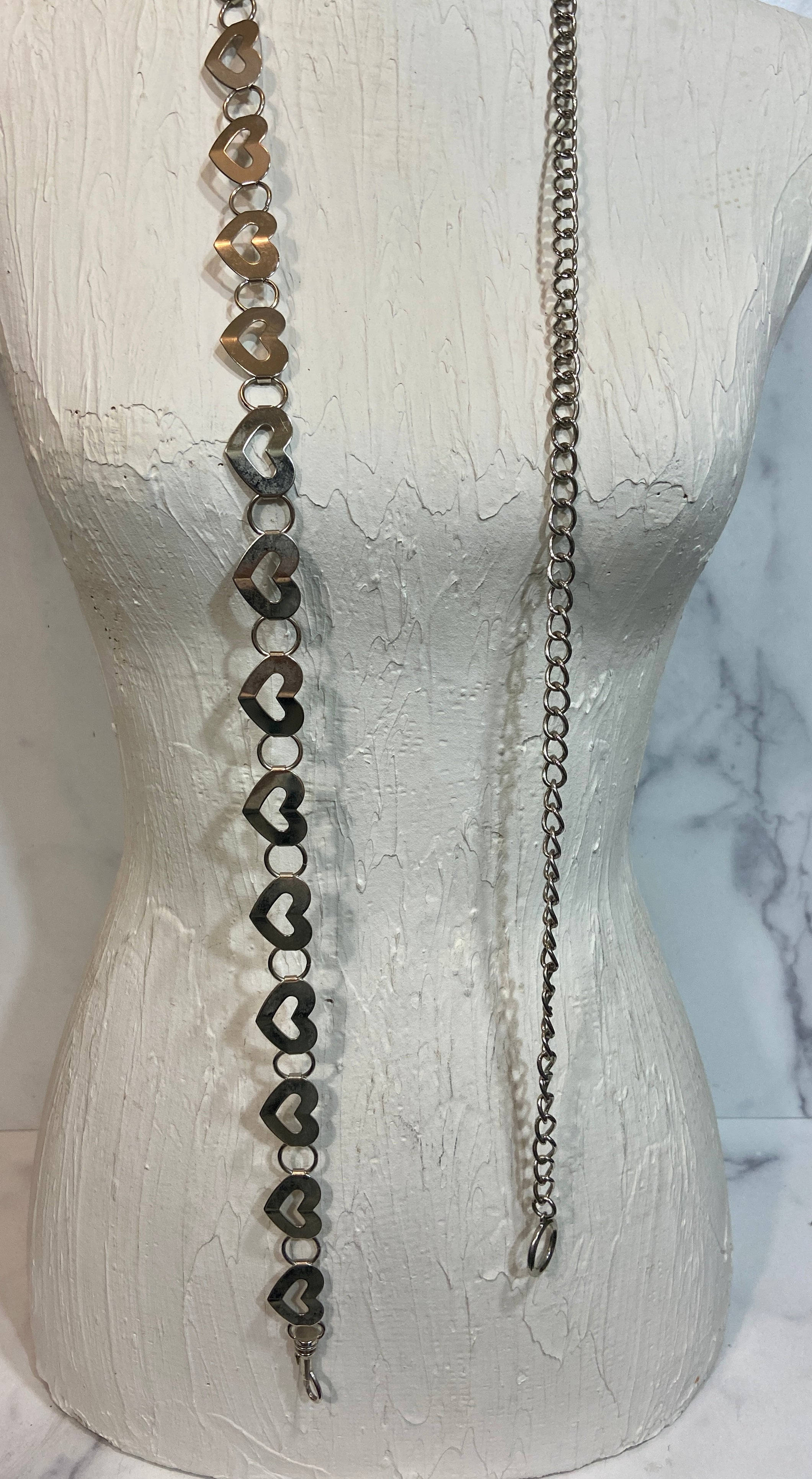 Vintage linked little heart belt