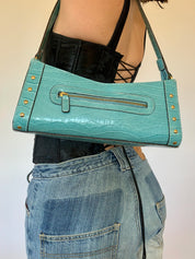 Y2K Aqua Shoulder Bag