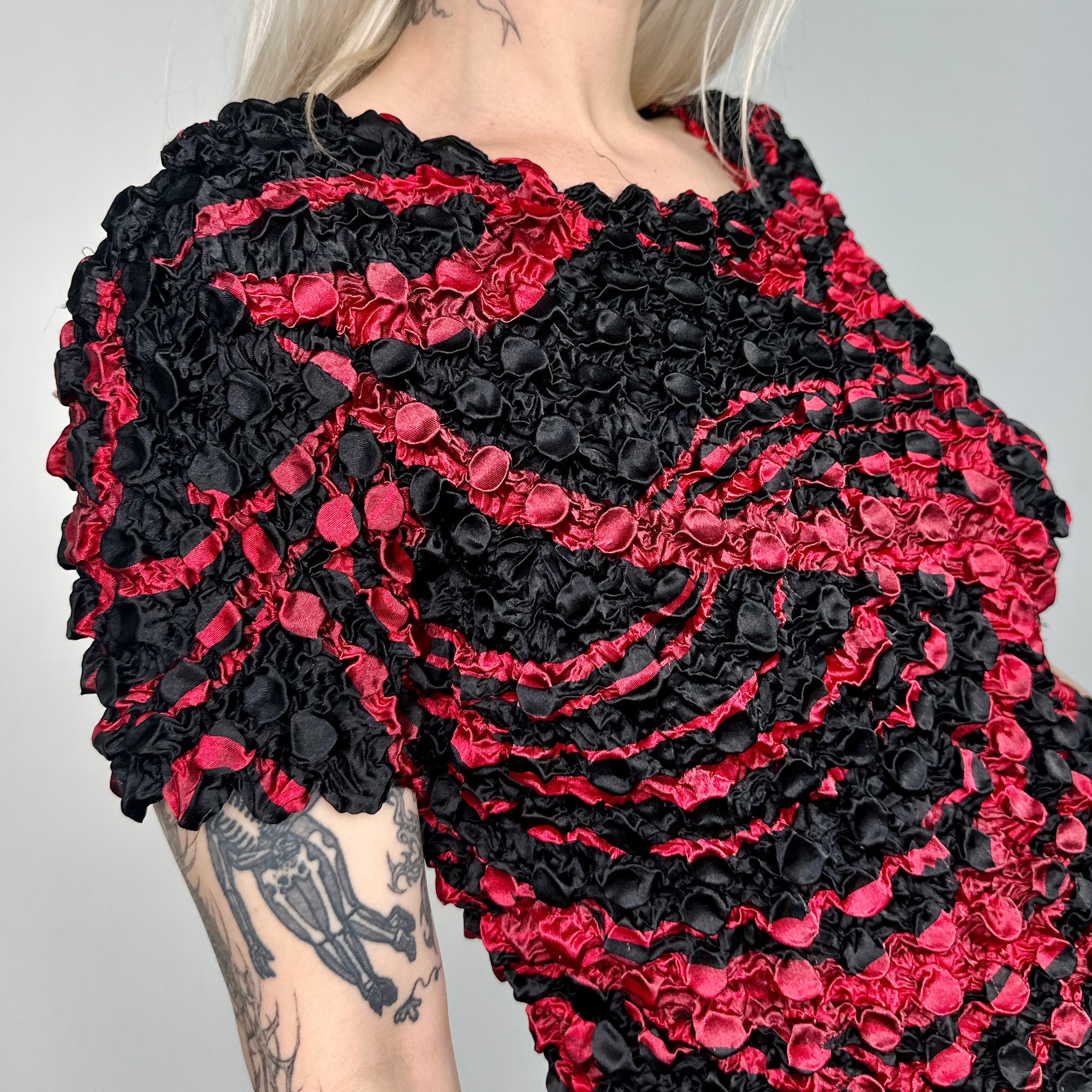 Y2K Allover Print Popcorn Top