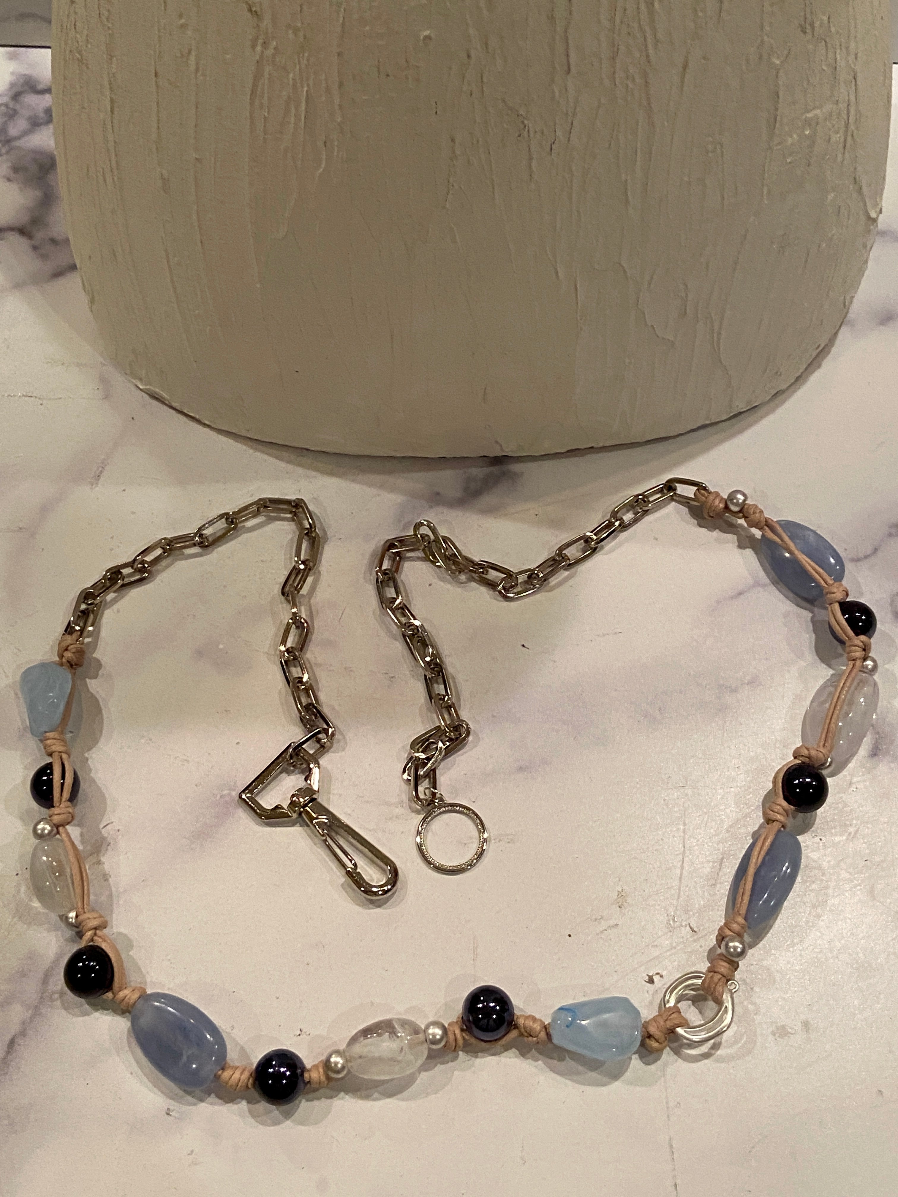 Big beads and chain waist belt