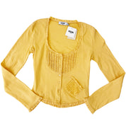 Moschino Yellow Ruffle Top (M)