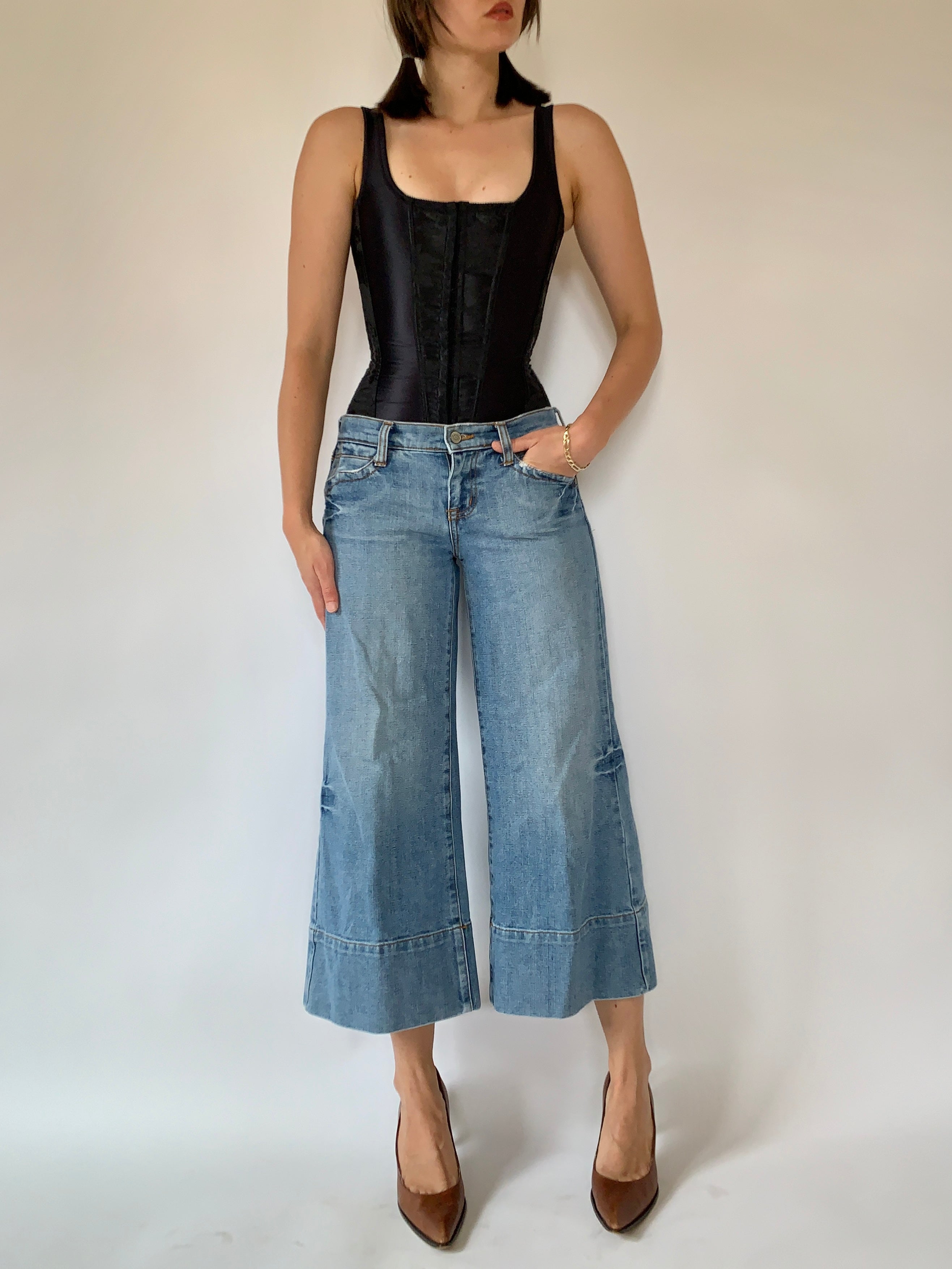Y2K Denim Capris - Small