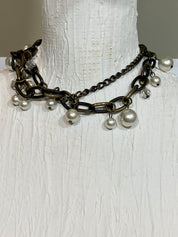 Pearl beads charm chain belt