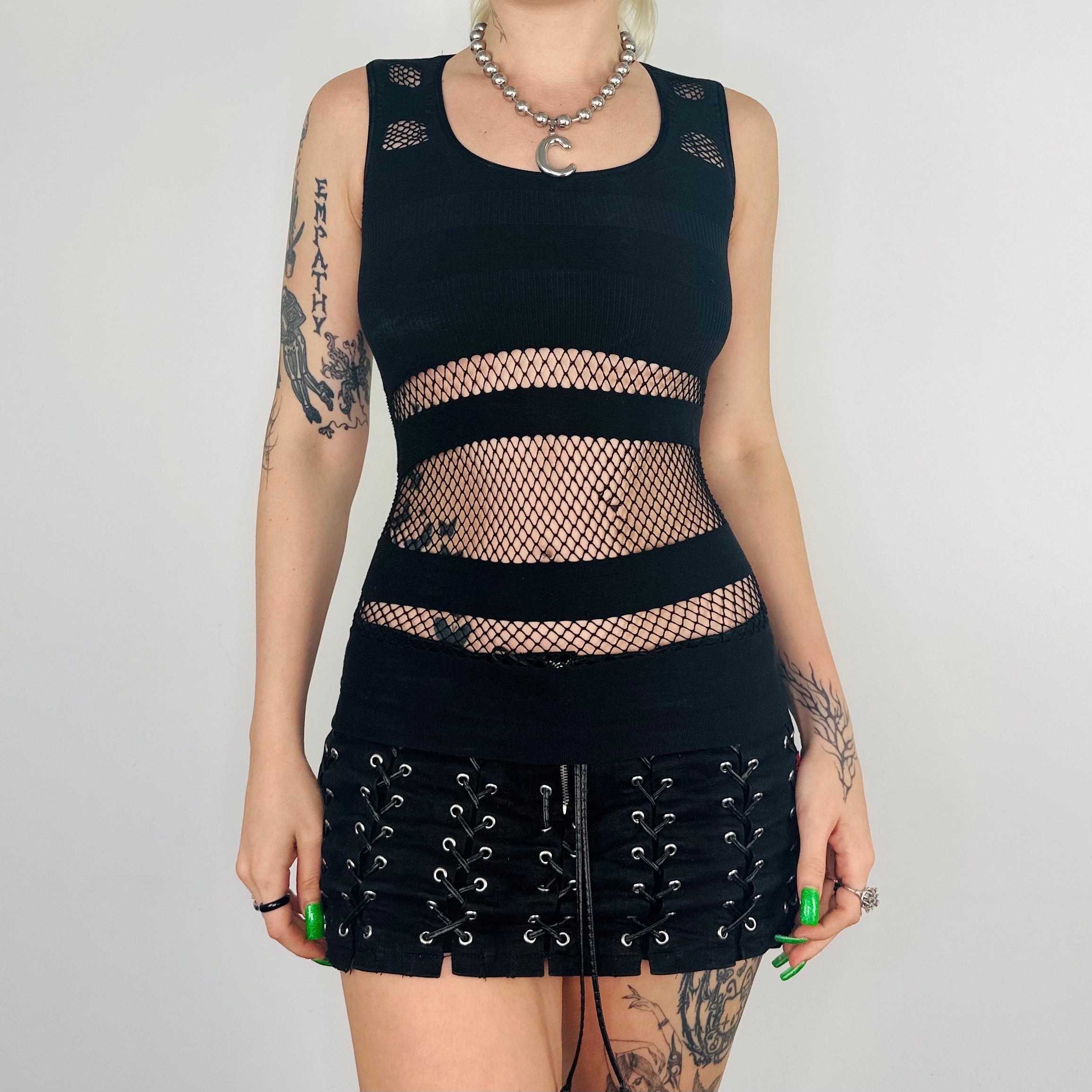 Cyber Mesh Stretch Tank (S)