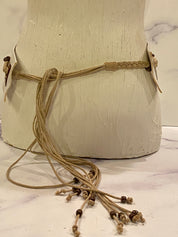 White boho belt
