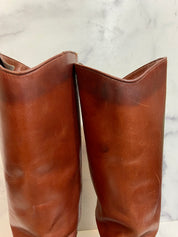 Vintage unisa woven leather riding boots