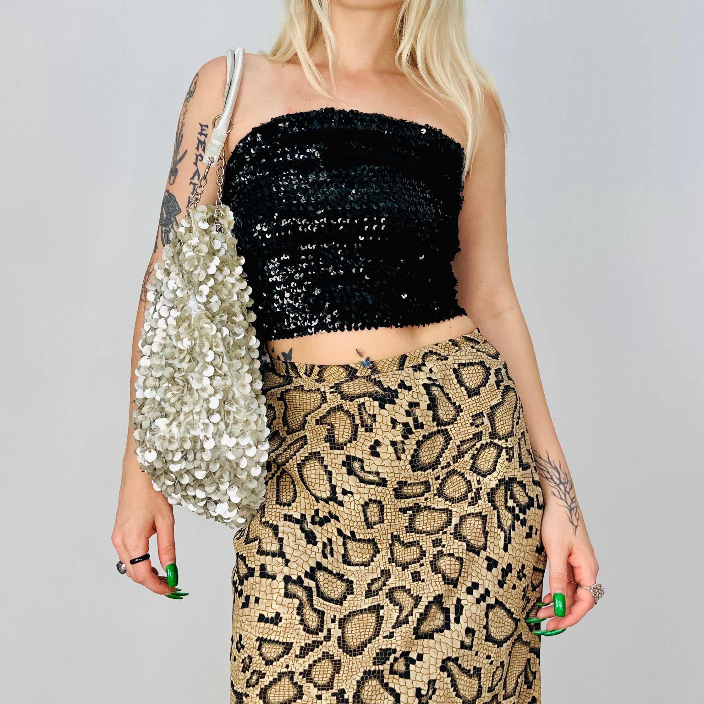Oversized Sequin Hobo Bag