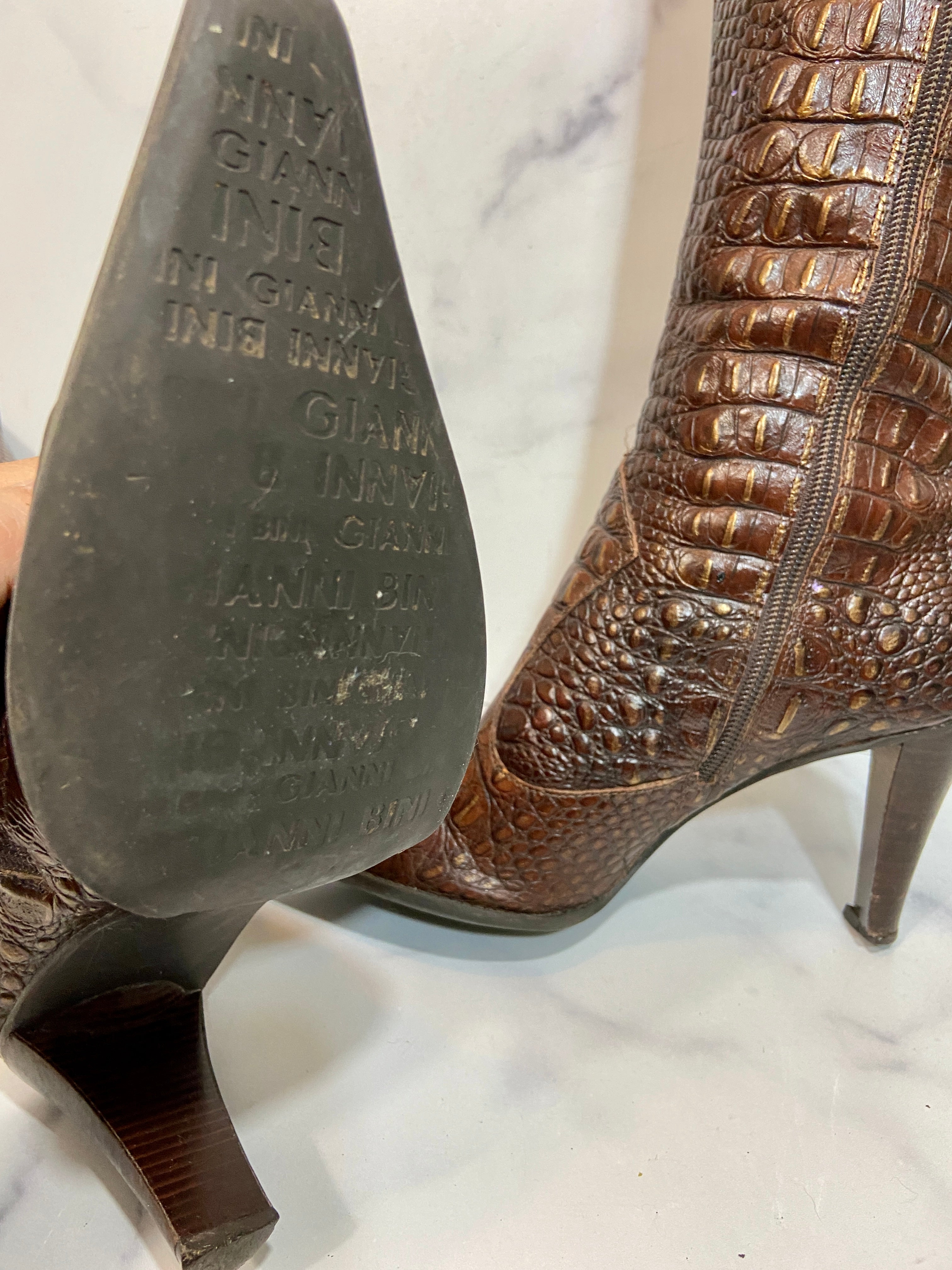 Gianni Bini crocodile boots