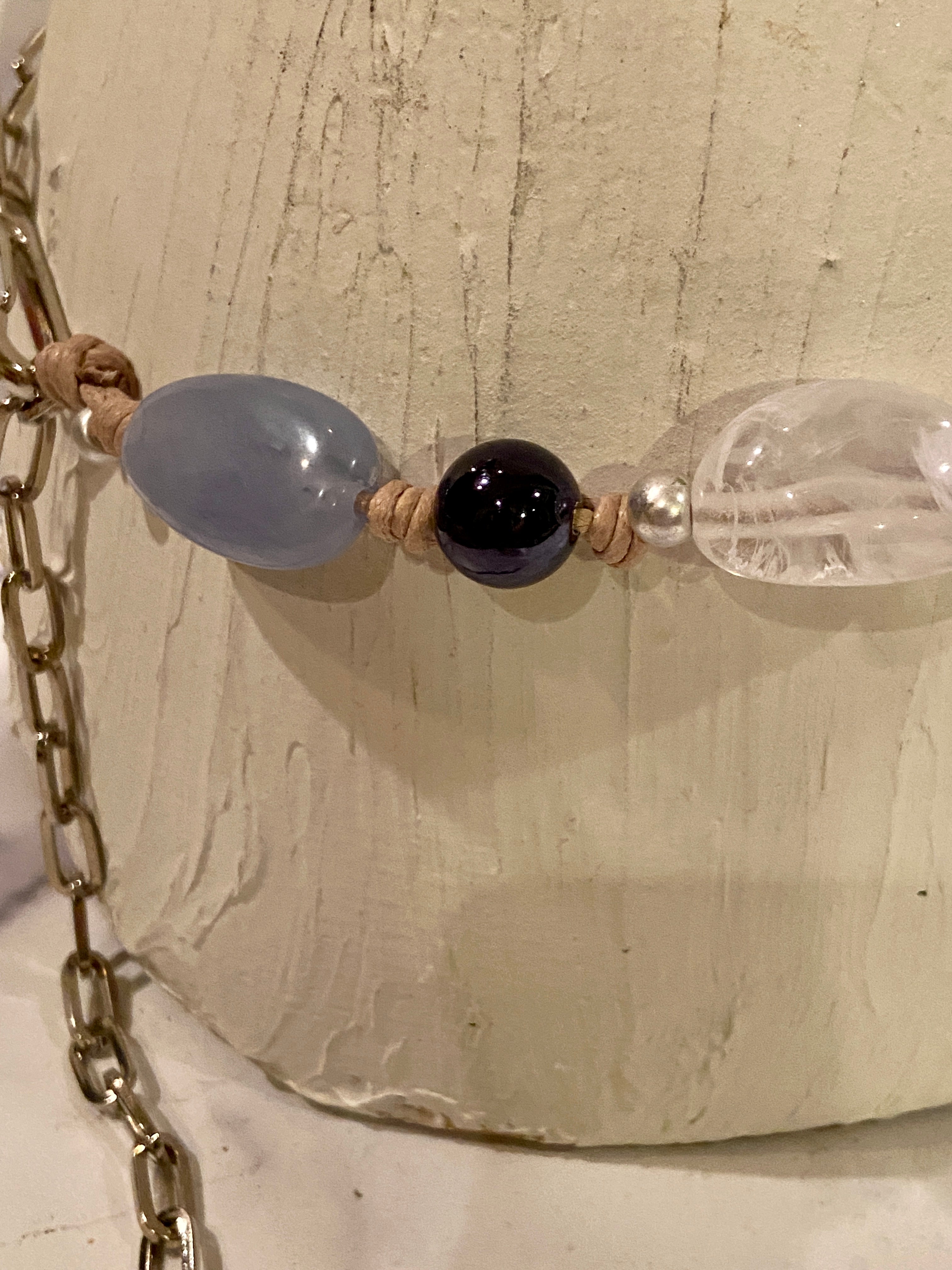 Big beads and chain waist belt