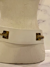 White boho belt