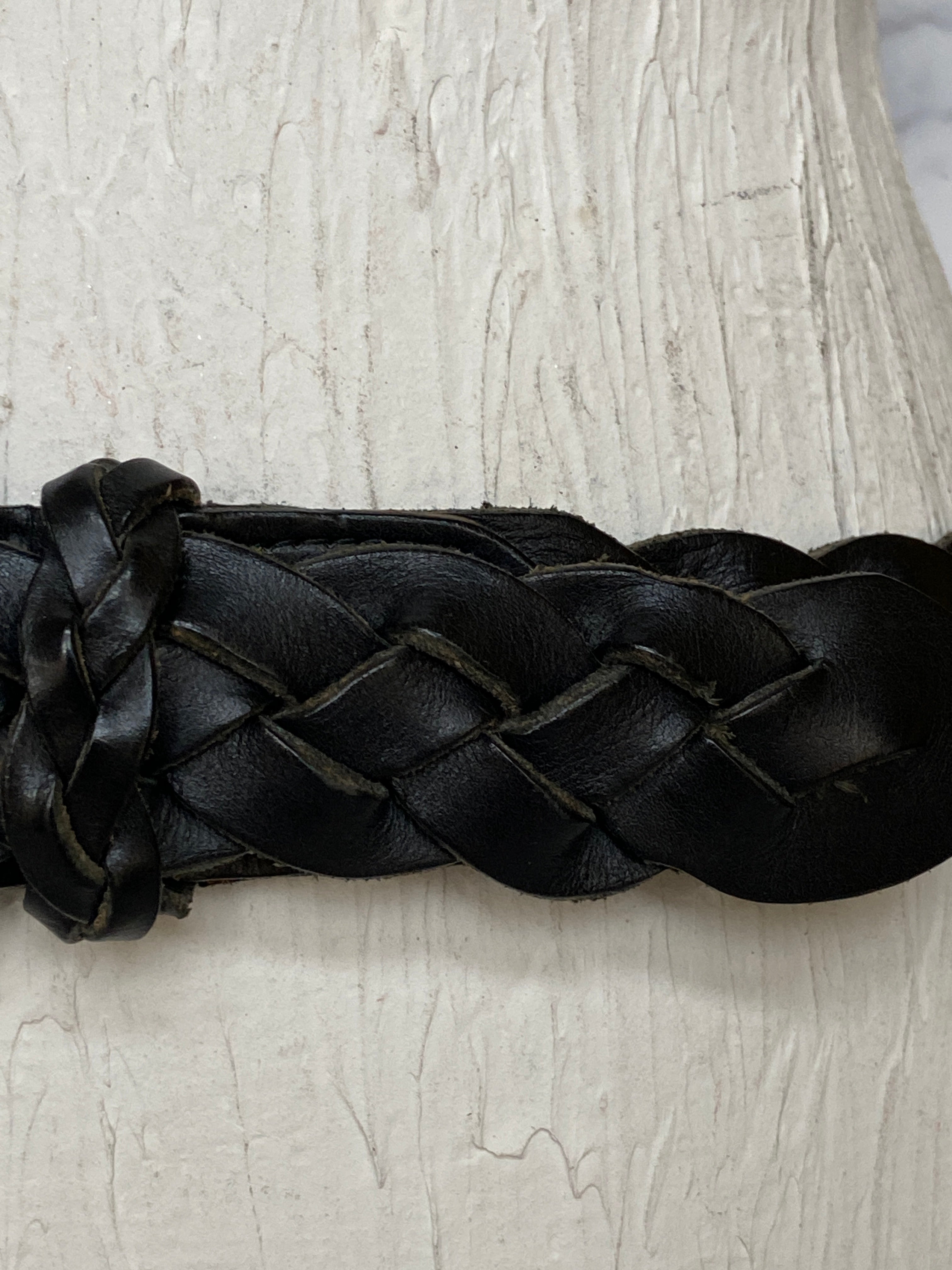 Zele hand braided woven leather belt