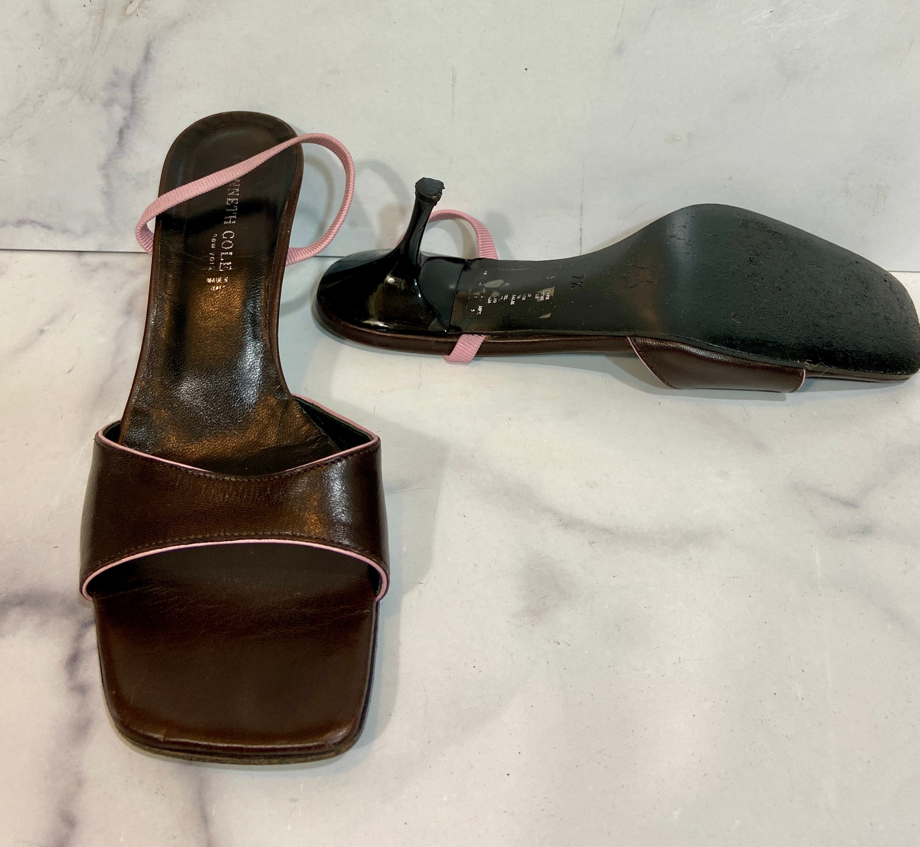 Brown and pink sandals