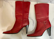 Motor Blaze red leather boots