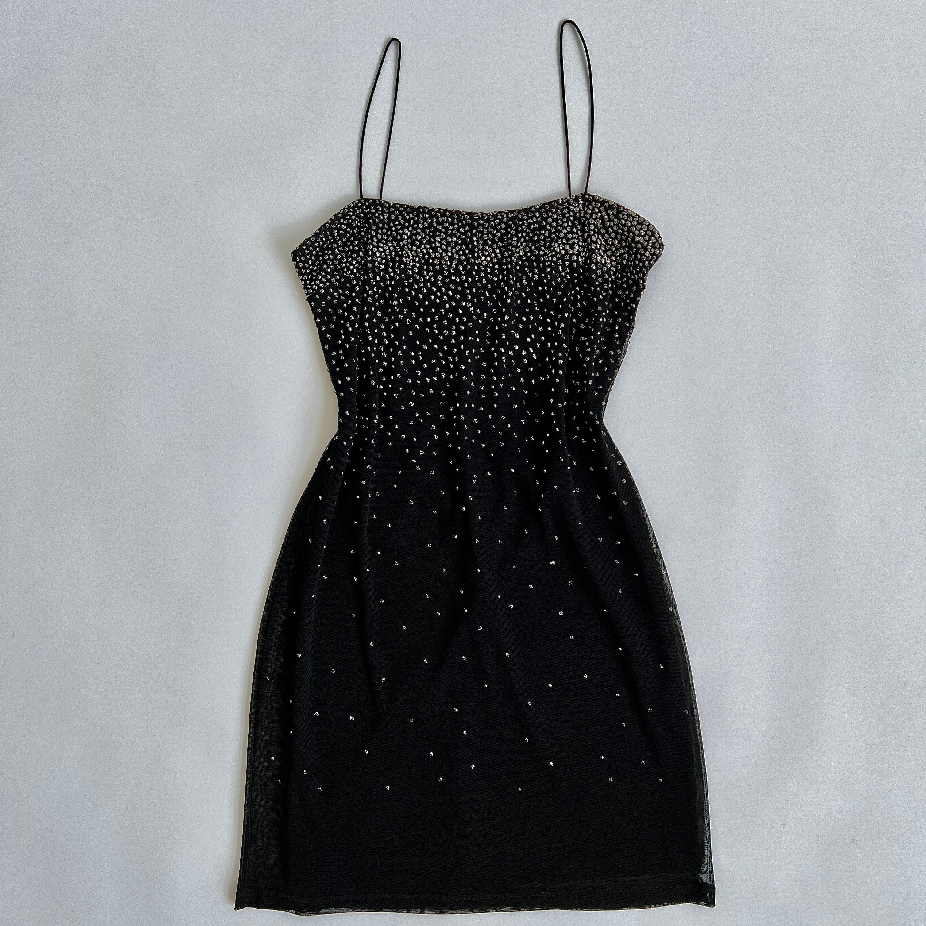 Vintage 90s raining glitter mini dress - M/L