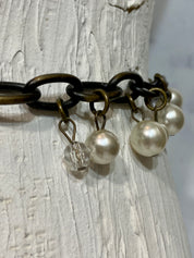 Pearl beads charm chain belt