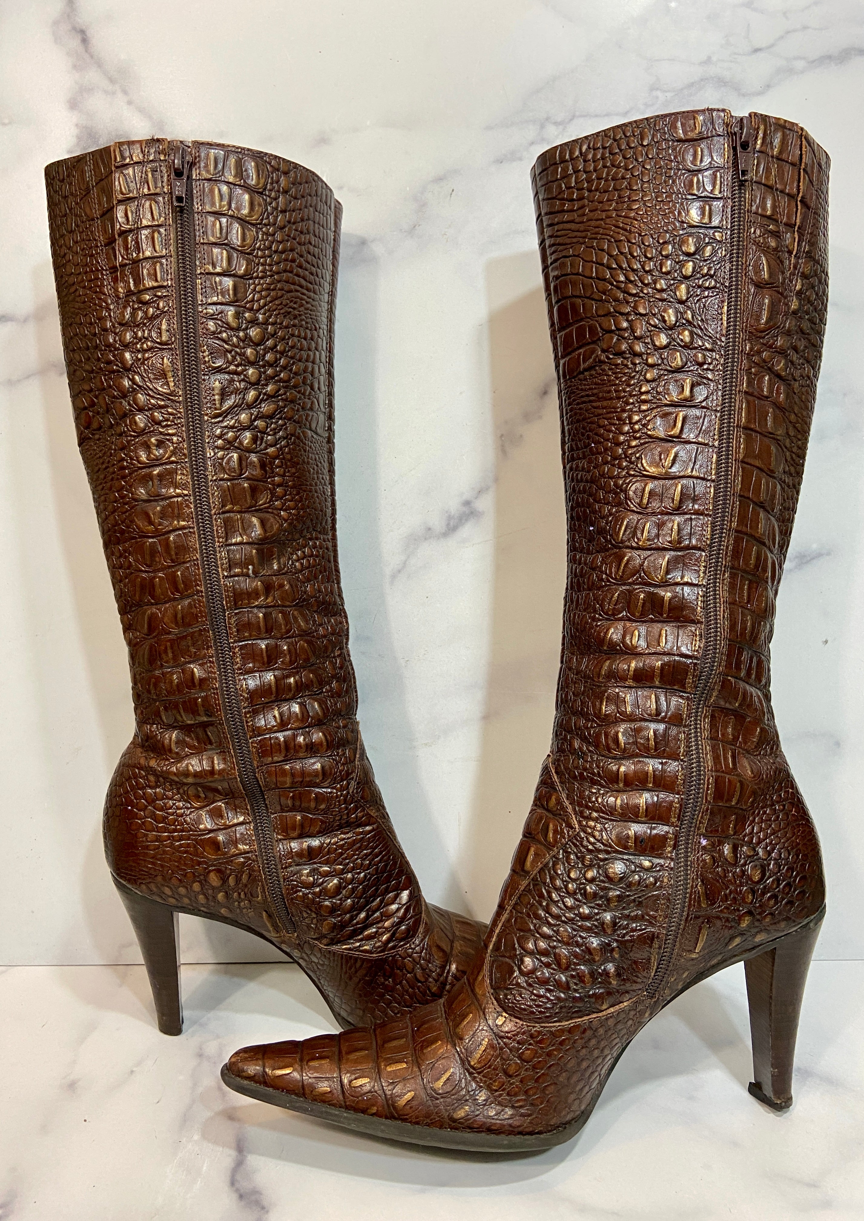 Gianni Bini crocodile boots