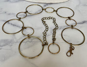 Vintage gold Metal Hoop Chain Belt