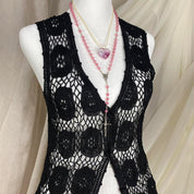 90s Handmade Crochet Vest (Small)