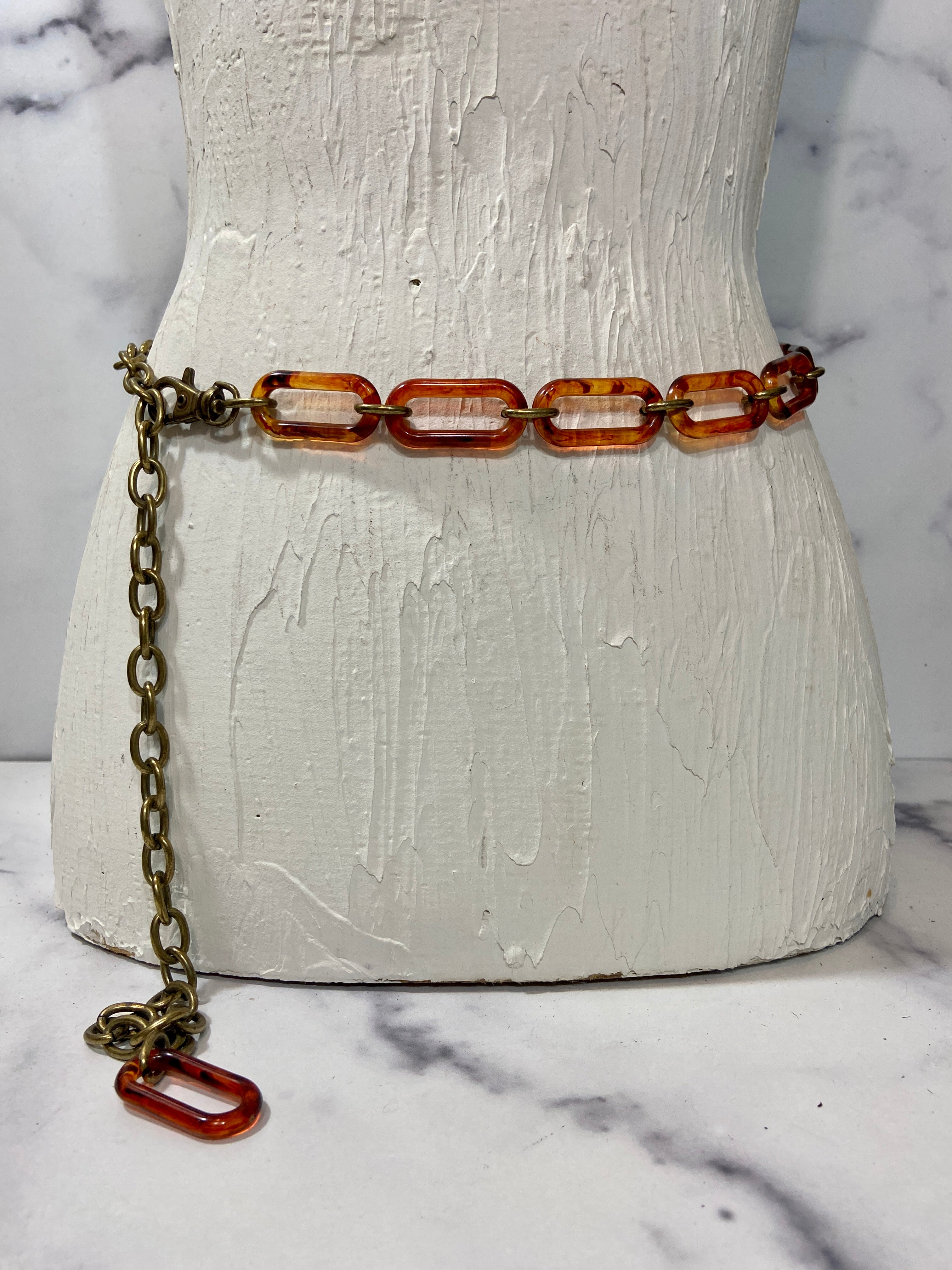 70s brown chain belt