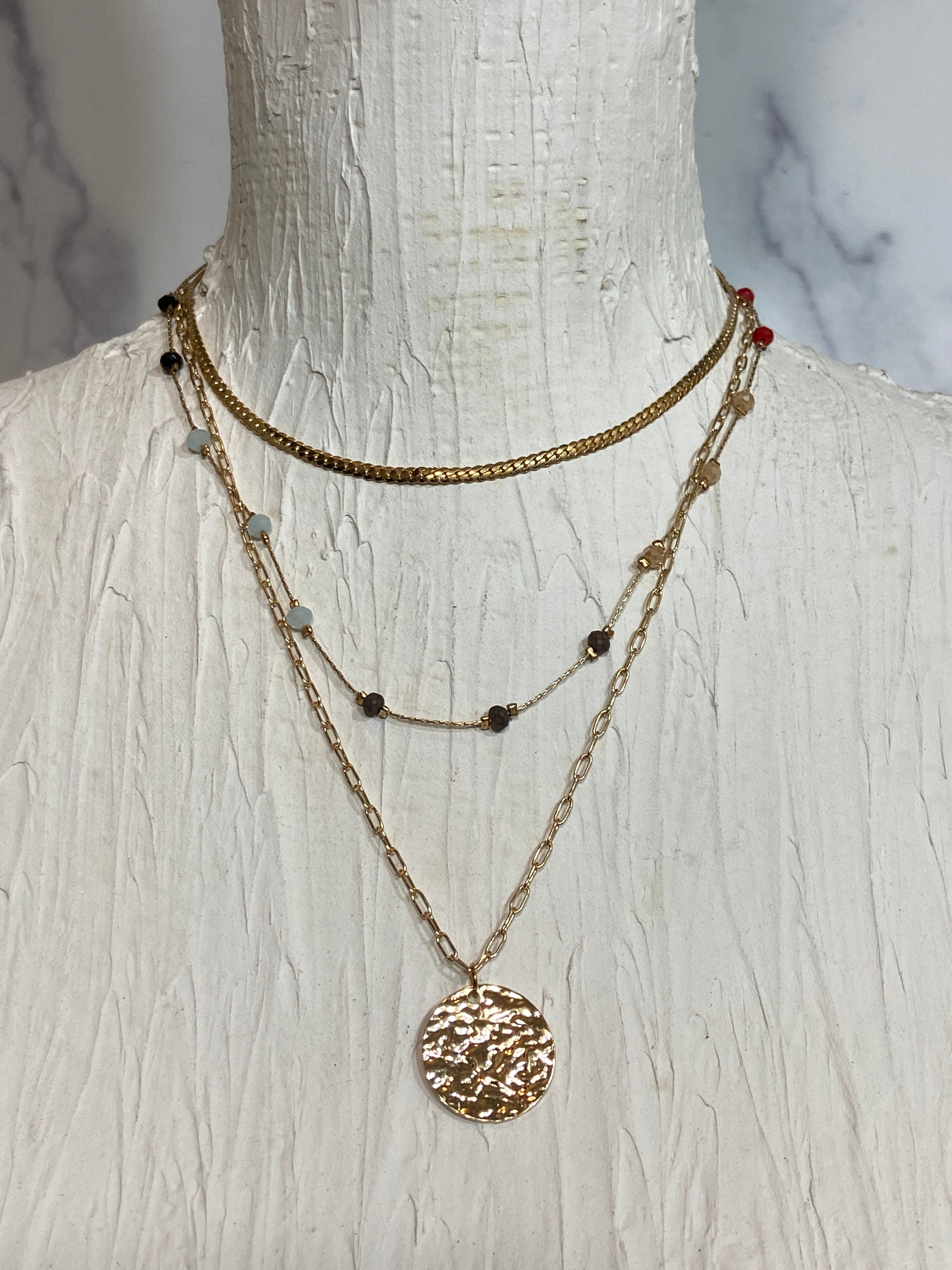 Gold layer necklaces