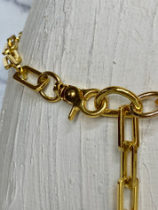 Gold tone chain belt