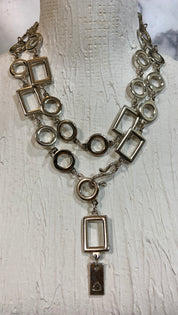 Silver metal chain