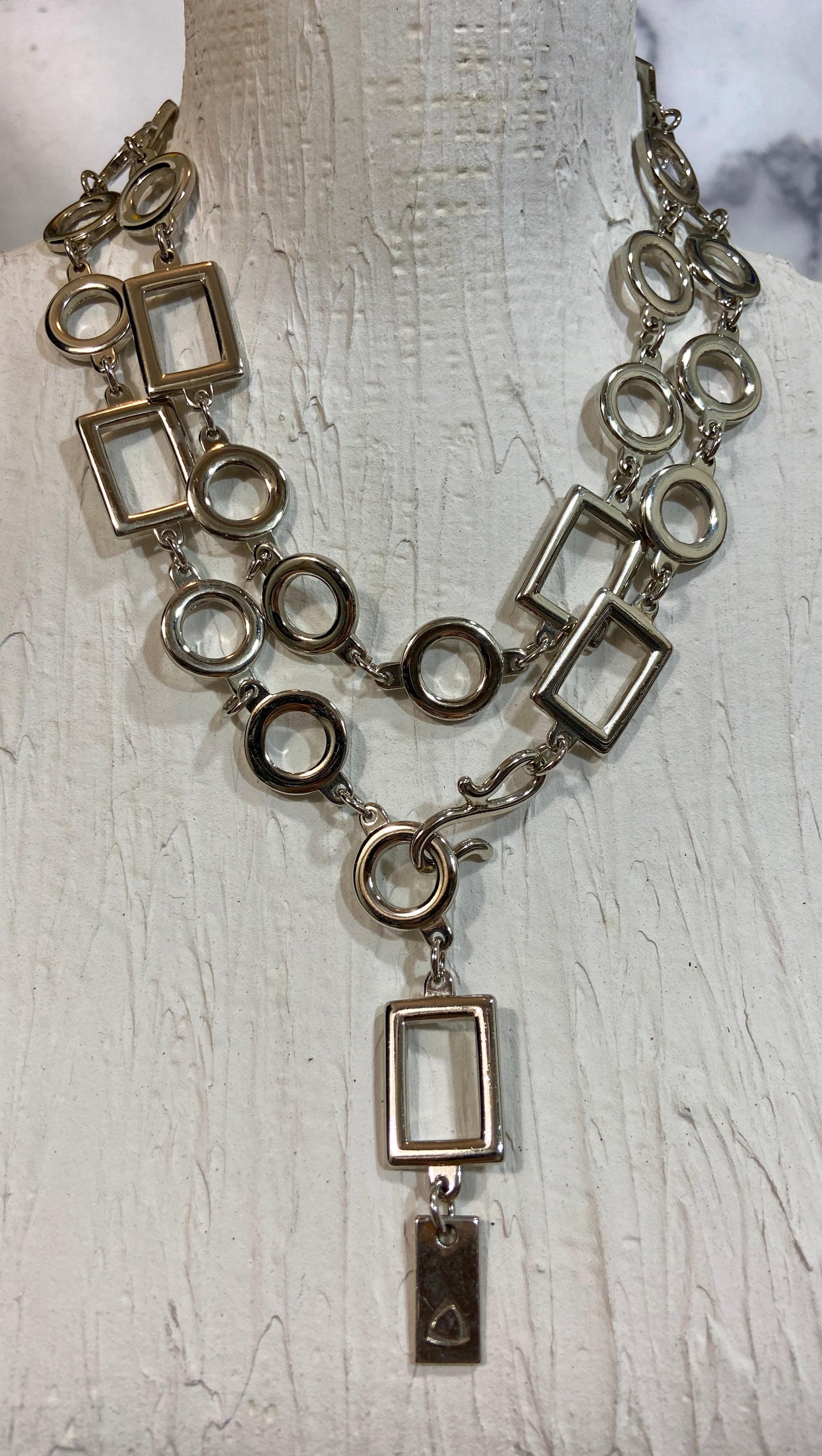 Silver metal chain