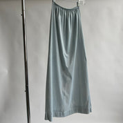 Baby blue hand dyed maxi slip skirt - S/M