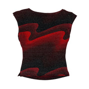 90s Drapey Glitter Top (M)
