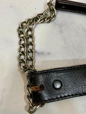 Vintage leather heart choker