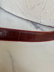 Red Genuine Snake Skin Belt