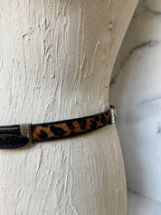 Brighton calf hair animal print belt