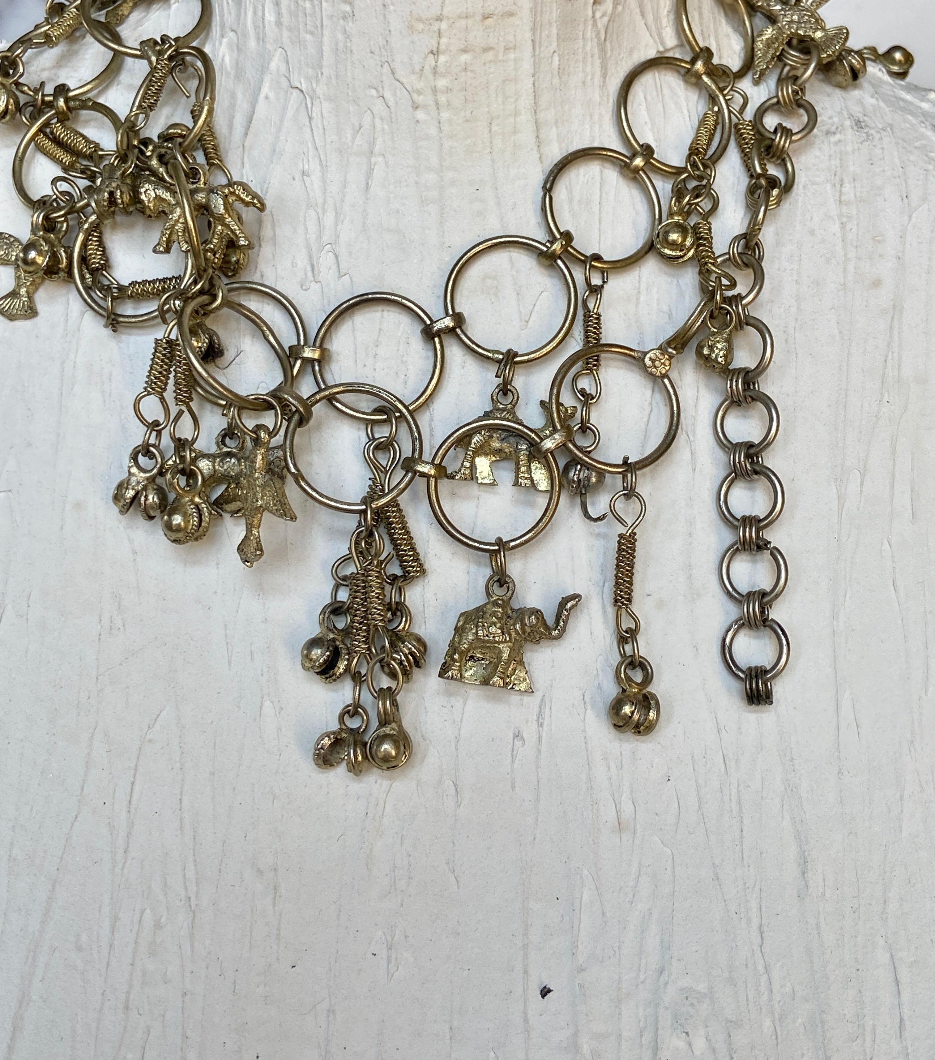 Bronze vintage chain animals design belt