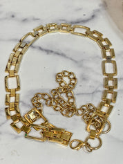 Gold metal chain belt