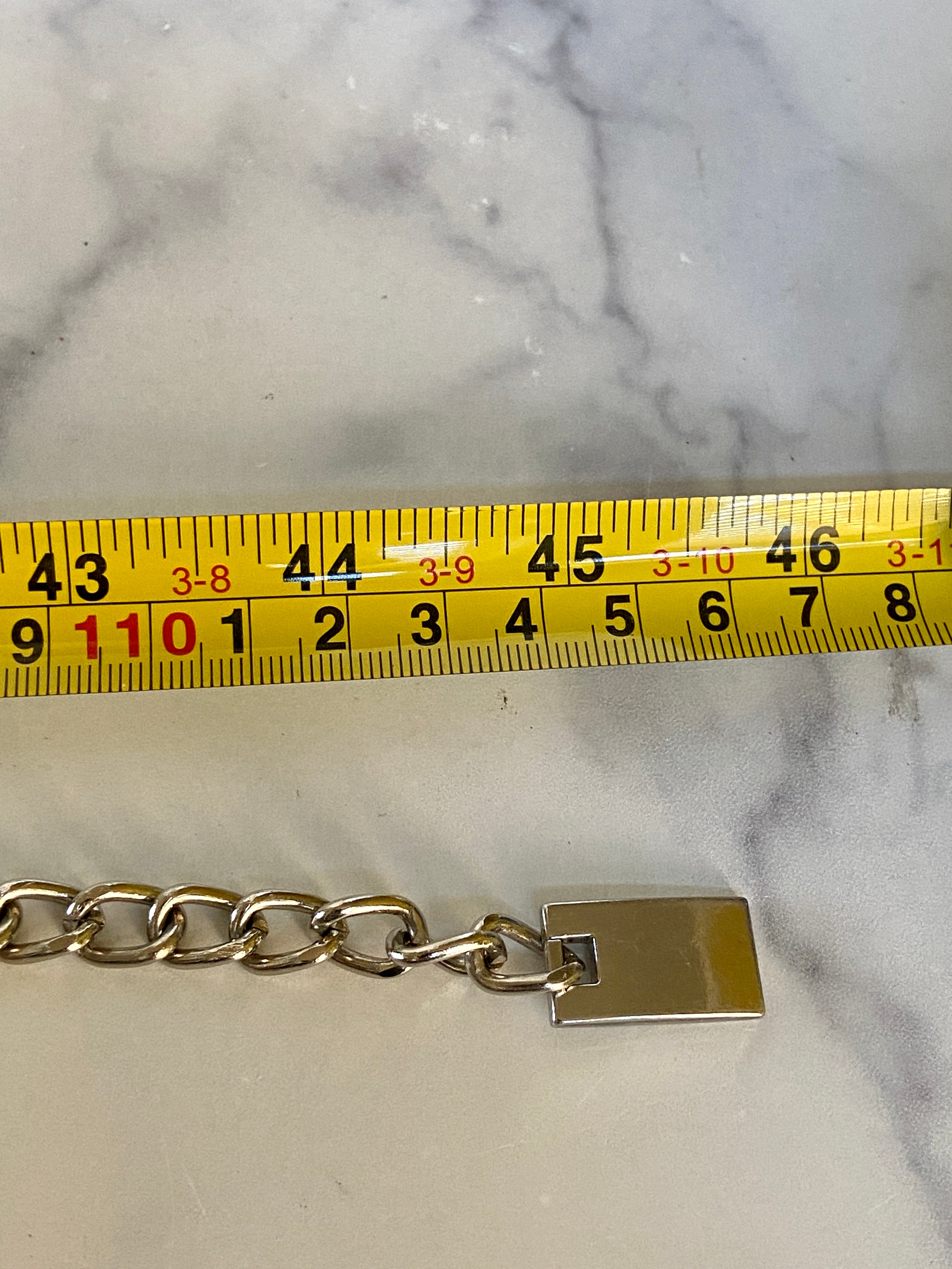 Black and vintage silver belt