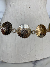 Metal flowers chain belt