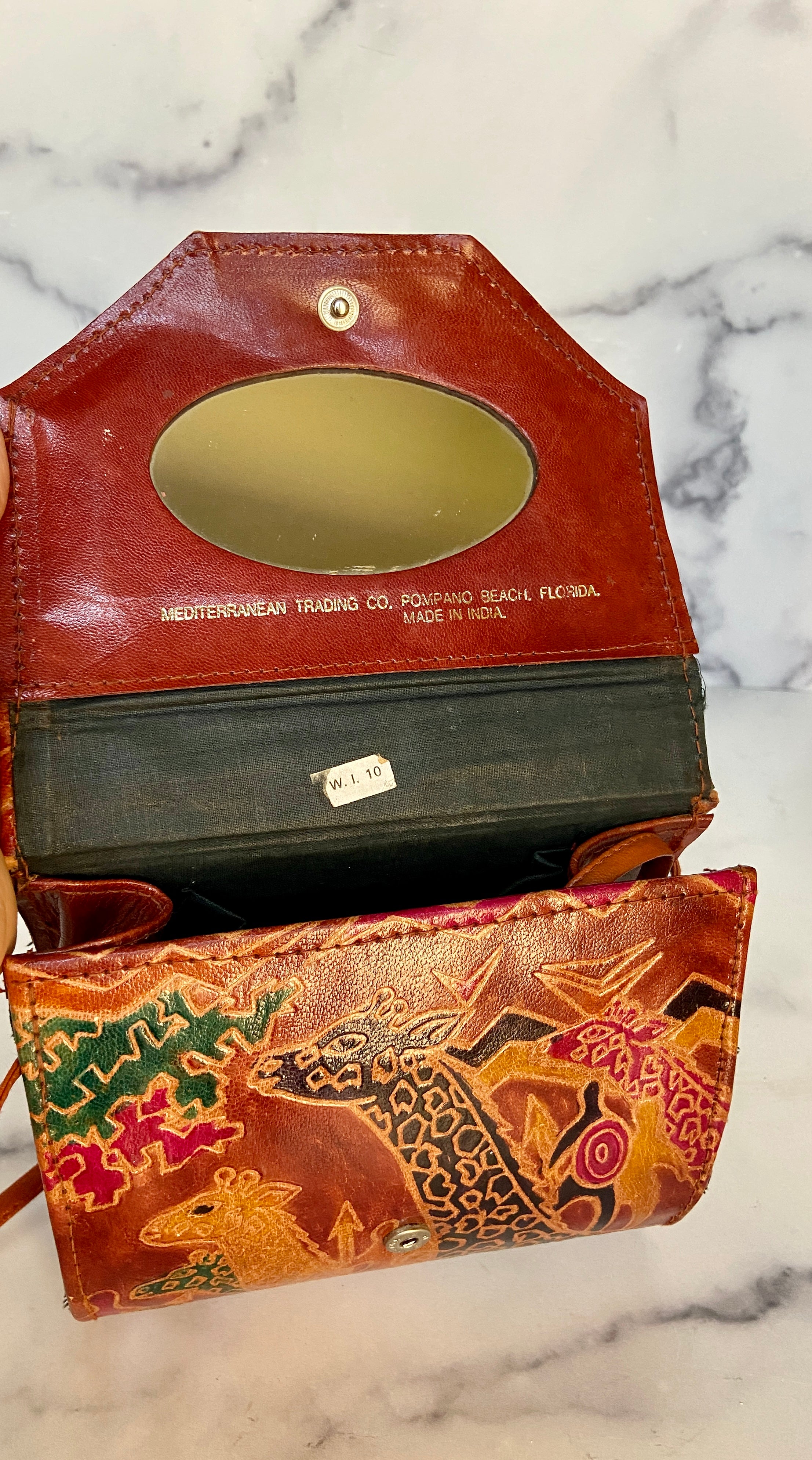Vintage Genuine Leather  Shoulder Strap Purse Handbag...
