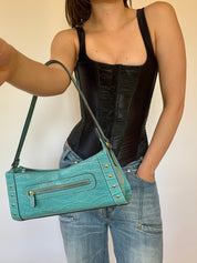 Y2K Aqua Shoulder Bag