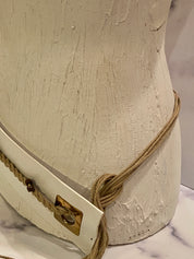 White boho belt