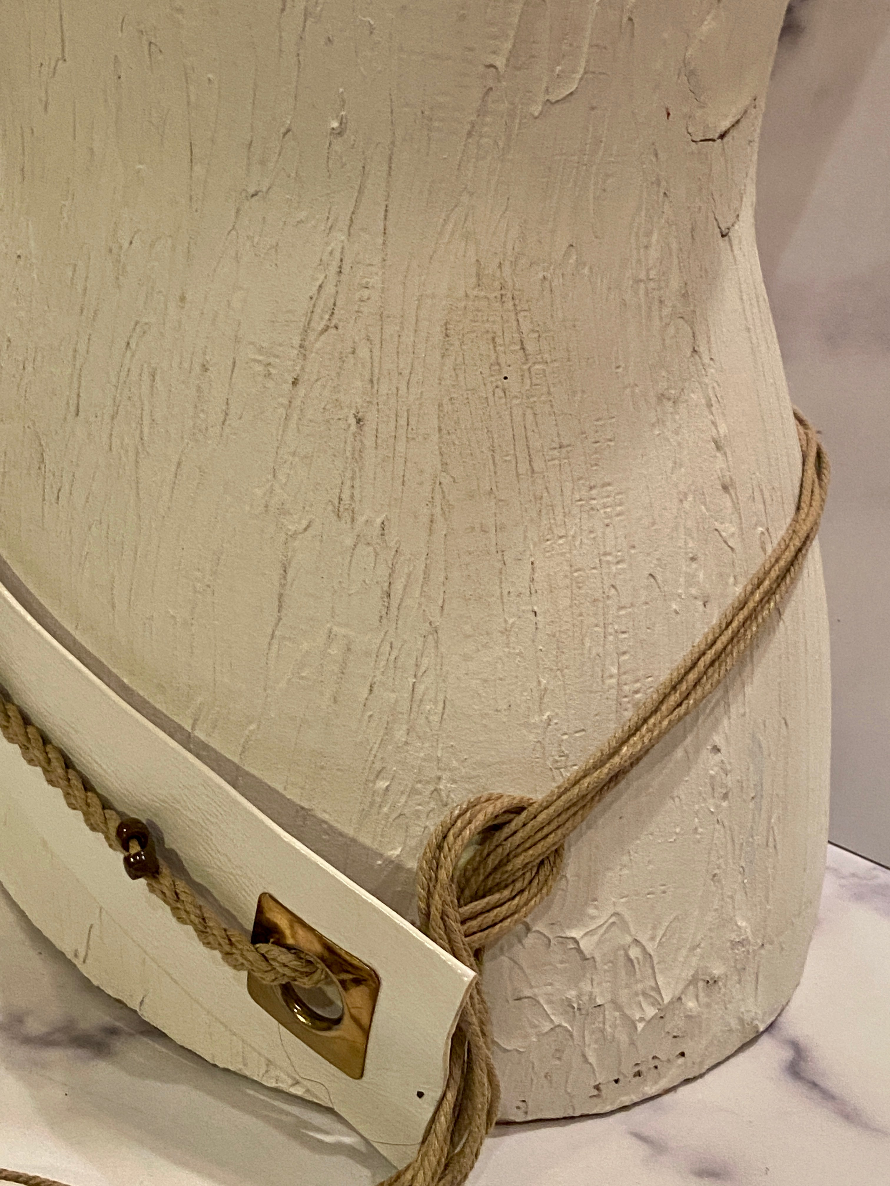 White boho belt