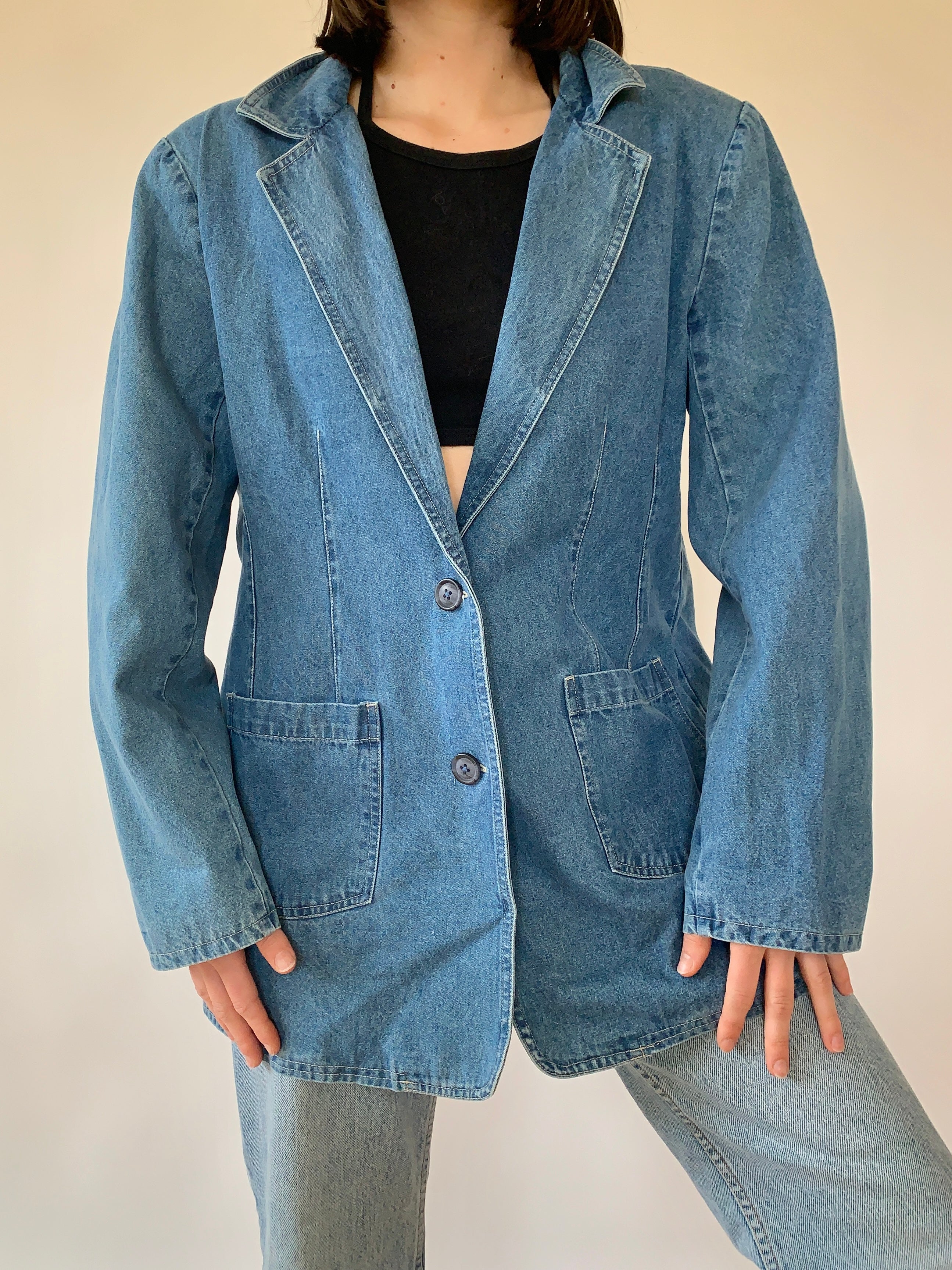 Vintage 1990s Denim Blazer