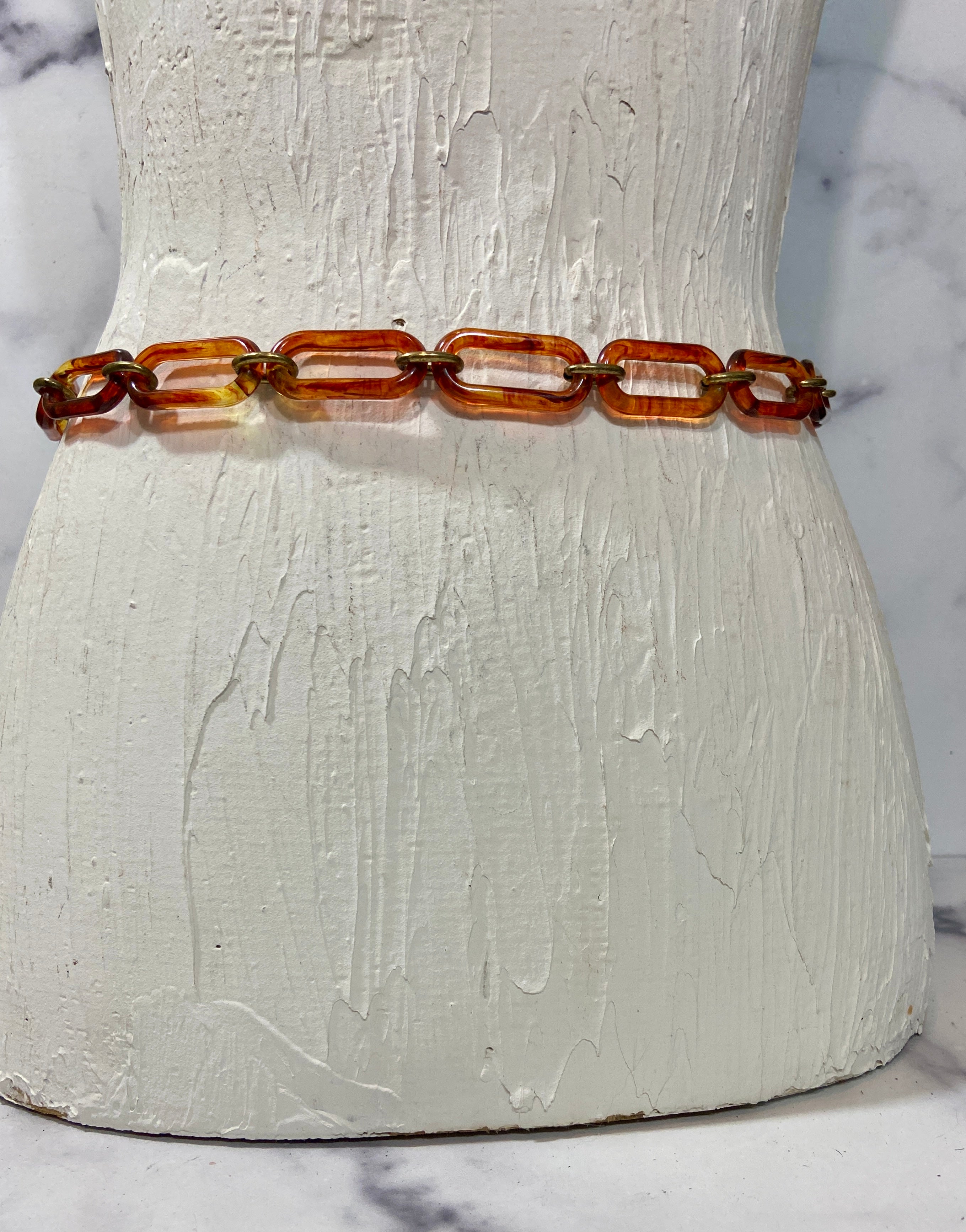 70s brown chain belt
