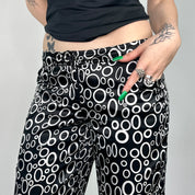 Satin Allover Print Trousers (L)