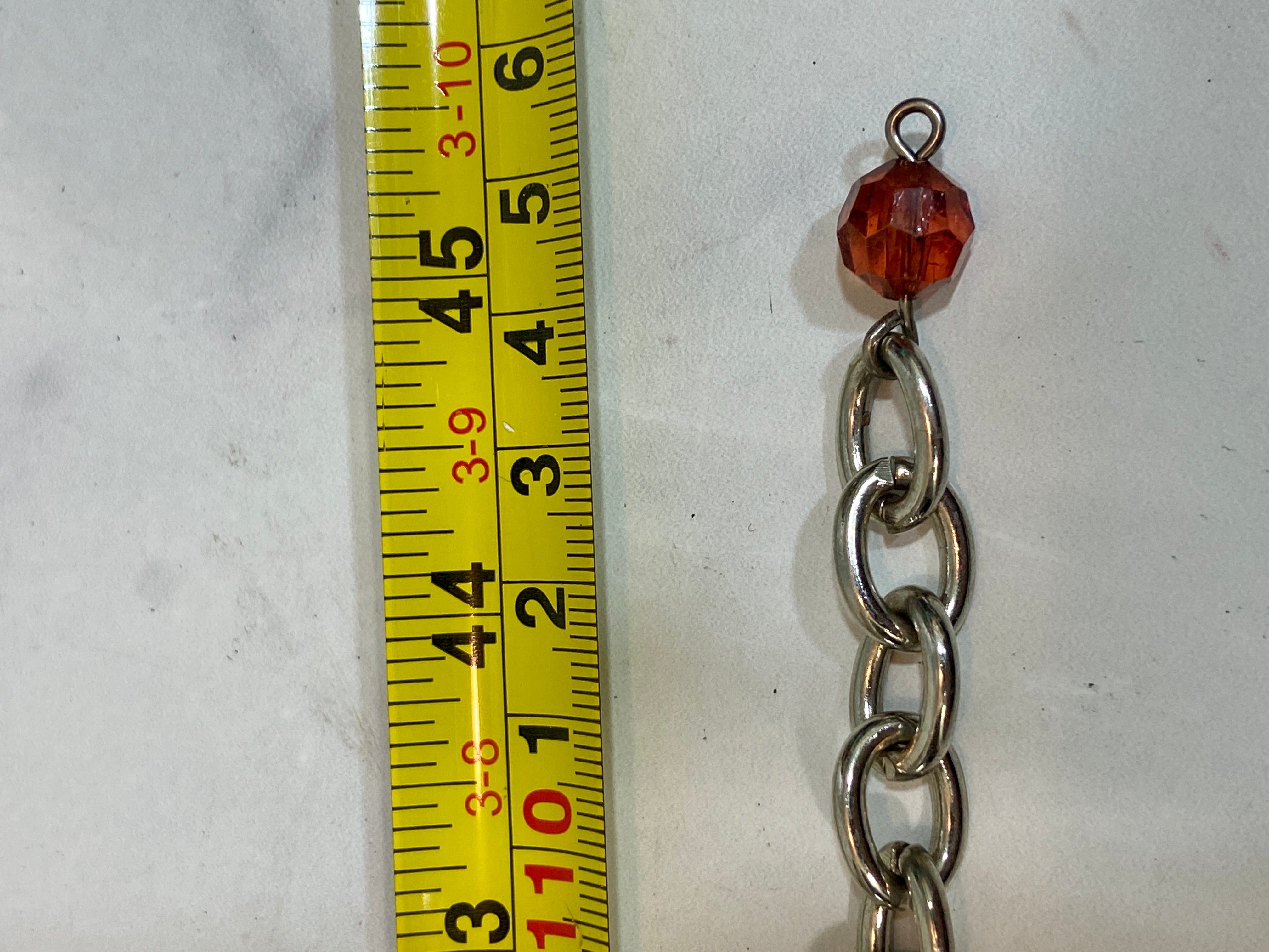 Metal and beads with circles belt