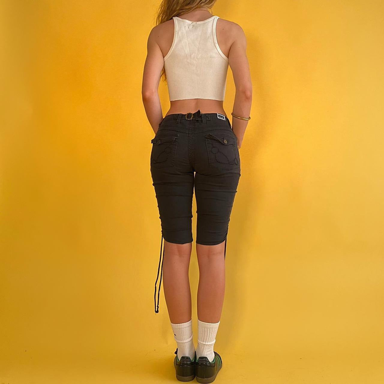 Low Rise Cinch Tie Shorts - Small