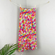 90s Tropical Silk Maxi Skirt (M/L)