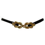 Leather & Gold Clasp Belt