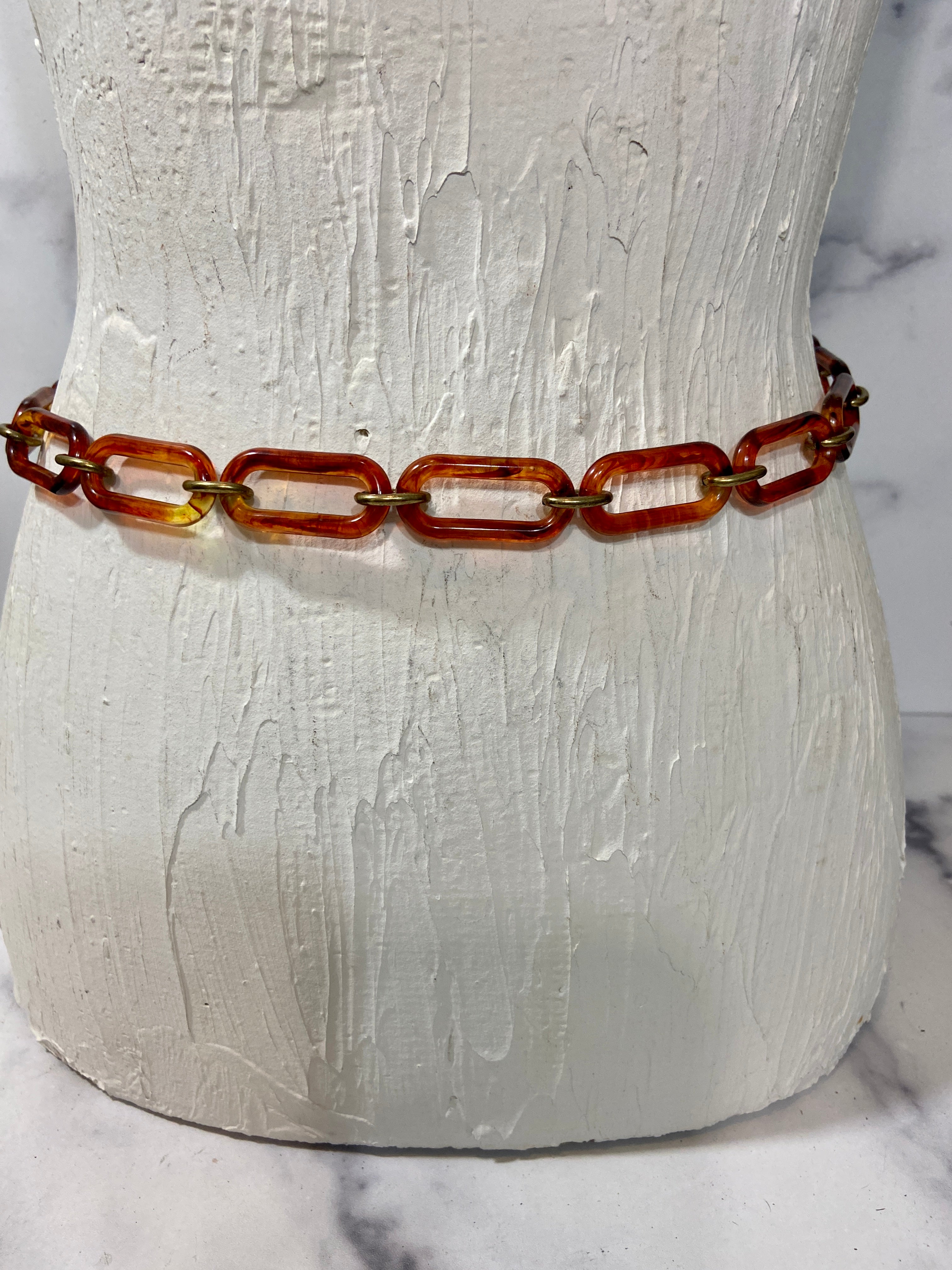 70s brown chain belt
